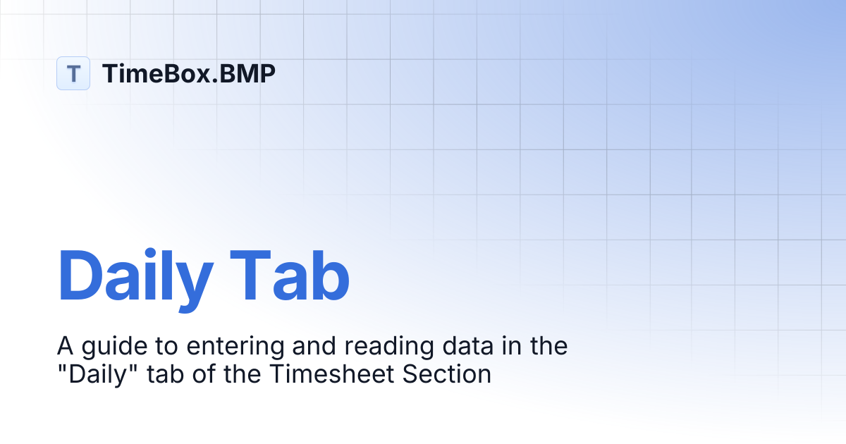 Daily Tab | TimeBox.BMP